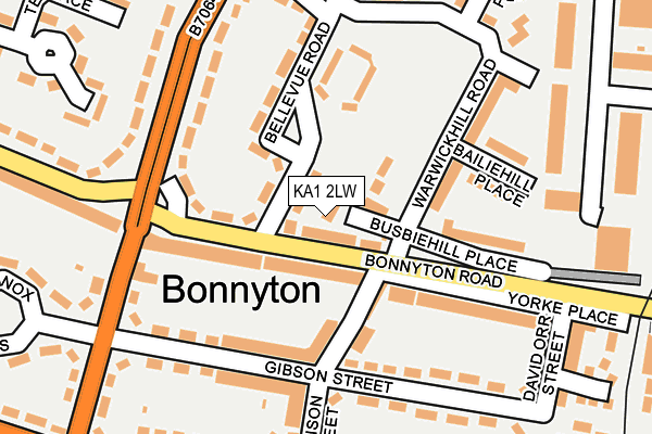 KA1 2LW map - OS OpenMap – Local (Ordnance Survey)