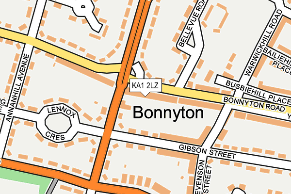 KA1 2LZ map - OS OpenMap – Local (Ordnance Survey)