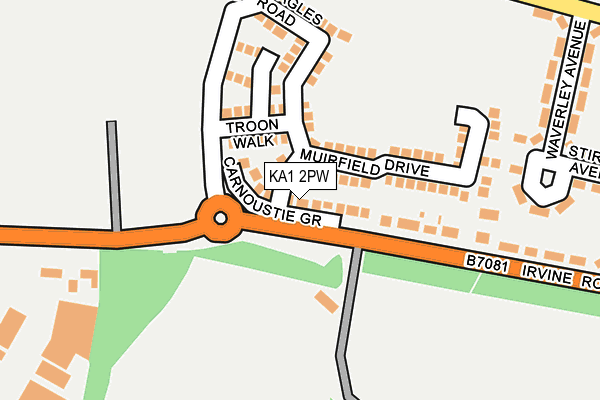 KA1 2PW map - OS OpenMap – Local (Ordnance Survey)