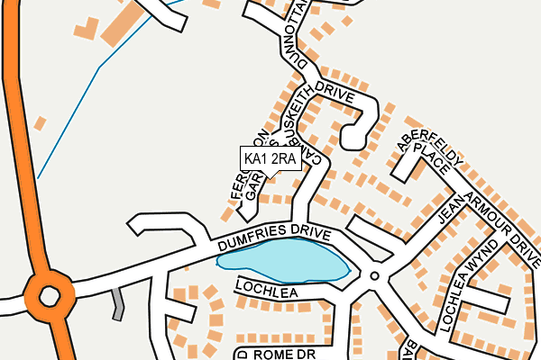 KA1 2RA map - OS OpenMap – Local (Ordnance Survey)