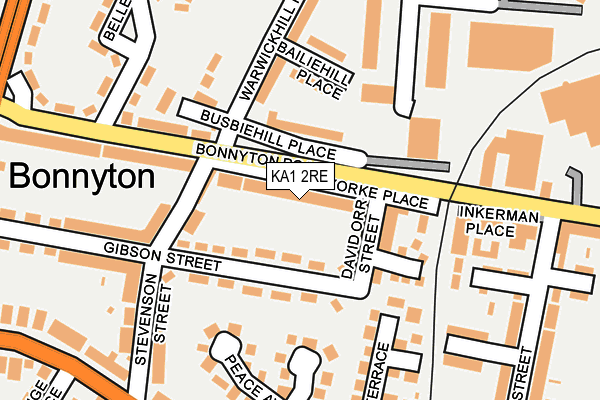 KA1 2RE map - OS OpenMap – Local (Ordnance Survey)