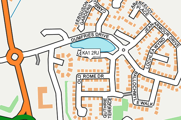 KA1 2RJ map - OS OpenMap – Local (Ordnance Survey)