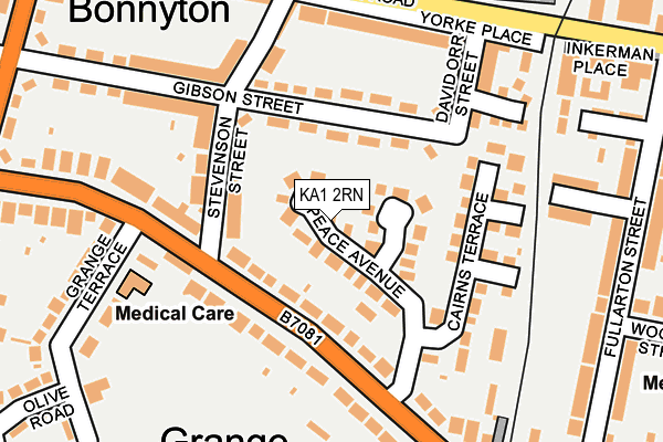 KA1 2RN map - OS OpenMap – Local (Ordnance Survey)