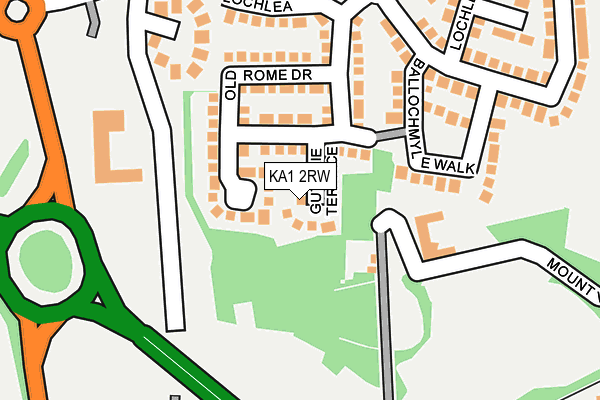 KA1 2RW map - OS OpenMap – Local (Ordnance Survey)
