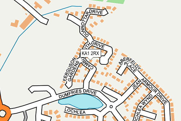 KA1 2RX map - OS OpenMap – Local (Ordnance Survey)