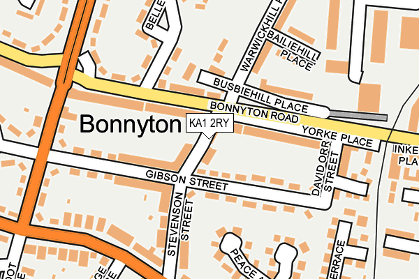 KA1 2RY map - OS OpenMap – Local (Ordnance Survey)