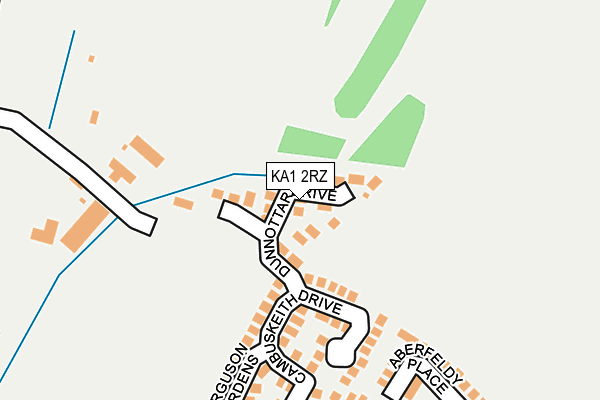 KA1 2RZ map - OS OpenMap – Local (Ordnance Survey)