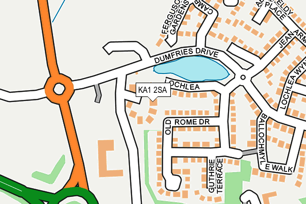 KA1 2SA map - OS OpenMap – Local (Ordnance Survey)