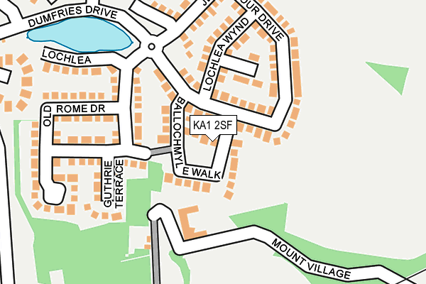 KA1 2SF map - OS OpenMap – Local (Ordnance Survey)