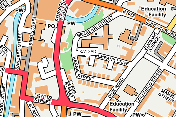 KA1 3AD map - OS OpenMap – Local (Ordnance Survey)