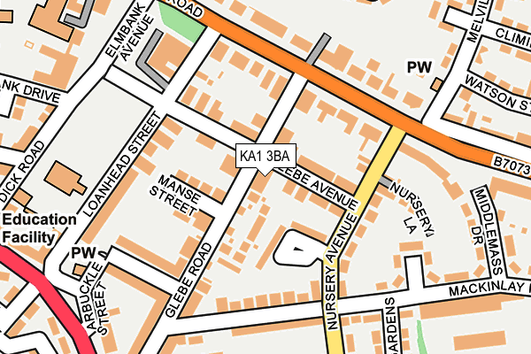KA1 3BA map - OS OpenMap – Local (Ordnance Survey)