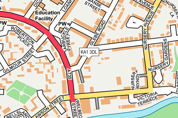 KA1 3DL map - OS OpenMap – Local (Ordnance Survey)
