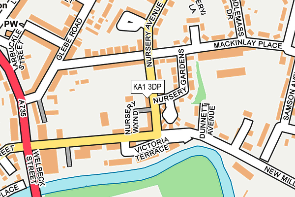 KA1 3DP map - OS OpenMap – Local (Ordnance Survey)