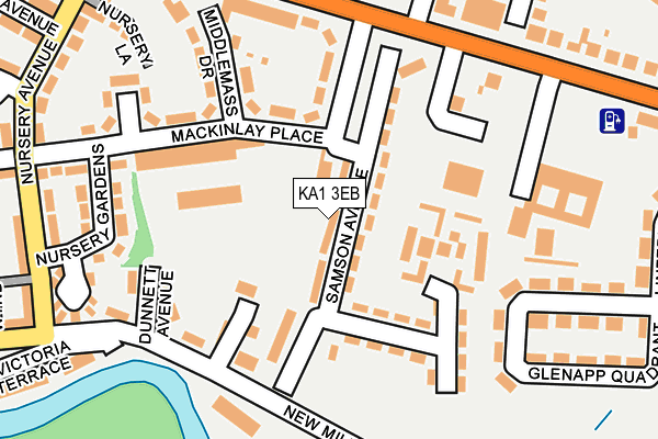 KA1 3EB map - OS OpenMap – Local (Ordnance Survey)