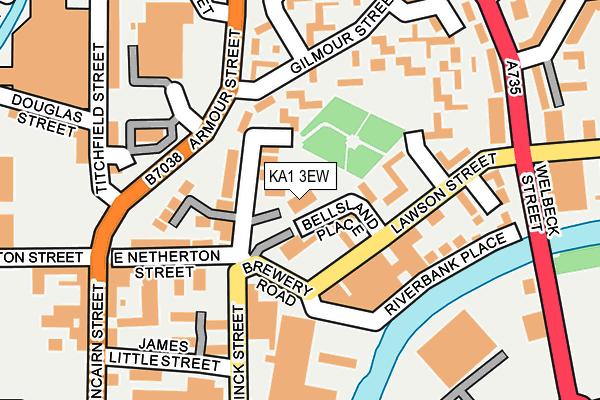 KA1 3EW map - OS OpenMap – Local (Ordnance Survey)