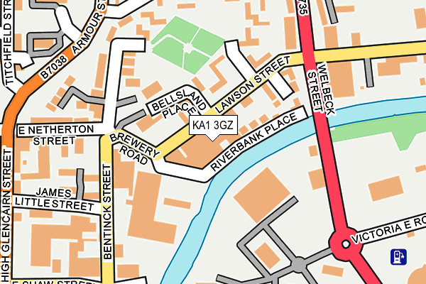 KA1 3GZ map - OS OpenMap – Local (Ordnance Survey)