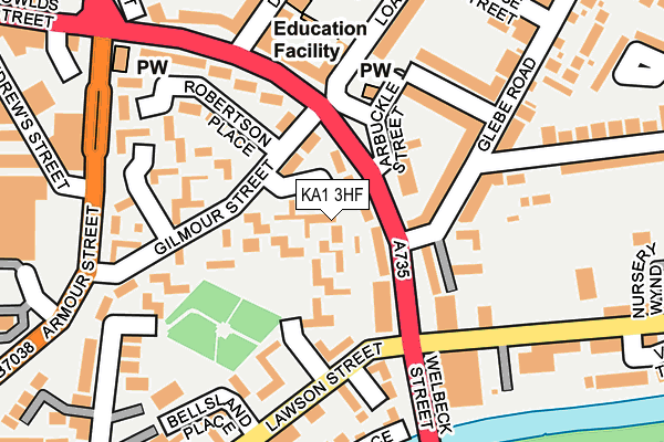 KA1 3HF map - OS OpenMap – Local (Ordnance Survey)
