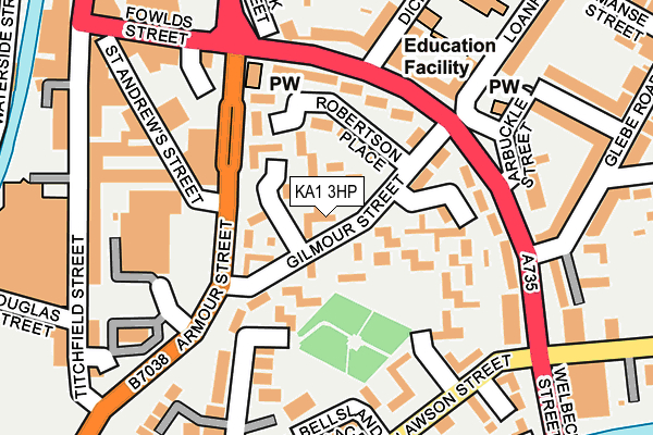 KA1 3HP map - OS OpenMap – Local (Ordnance Survey)