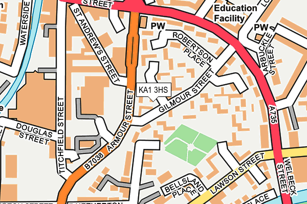 KA1 3HS map - OS OpenMap – Local (Ordnance Survey)