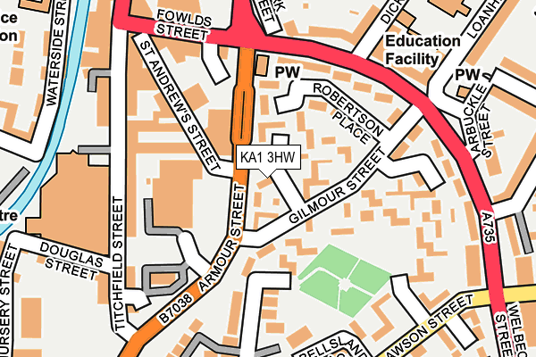 KA1 3HW map - OS OpenMap – Local (Ordnance Survey)