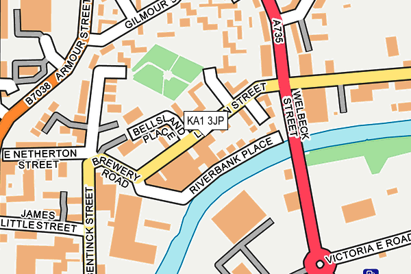 KA1 3JP map - OS OpenMap – Local (Ordnance Survey)