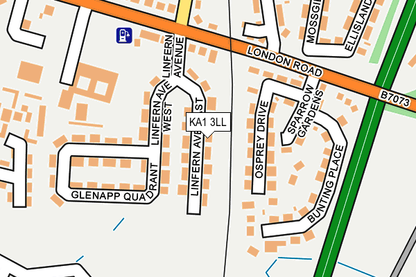 KA1 3LL map - OS OpenMap – Local (Ordnance Survey)