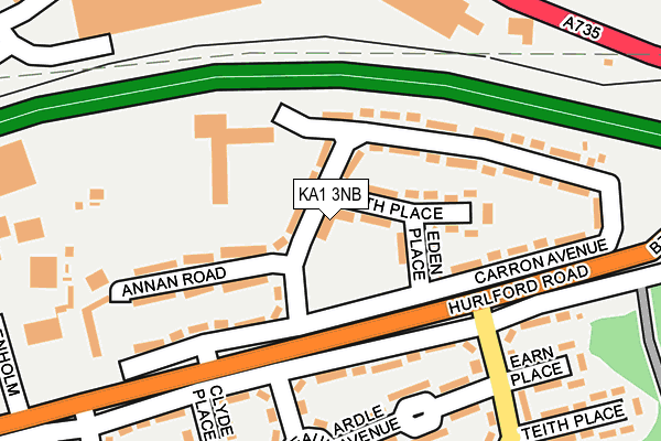 KA1 3NB map - OS OpenMap – Local (Ordnance Survey)