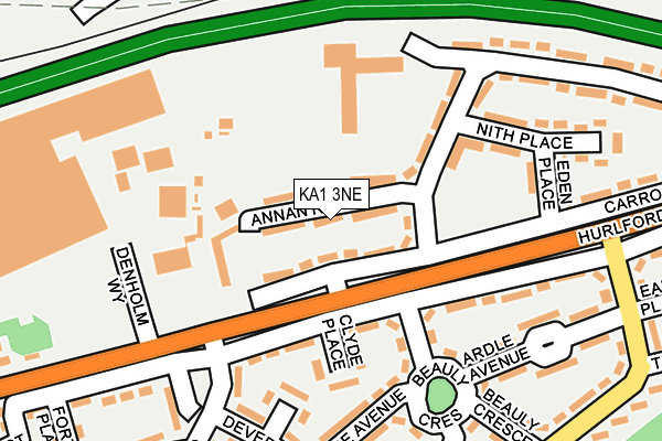 KA1 3NE map - OS OpenMap – Local (Ordnance Survey)
