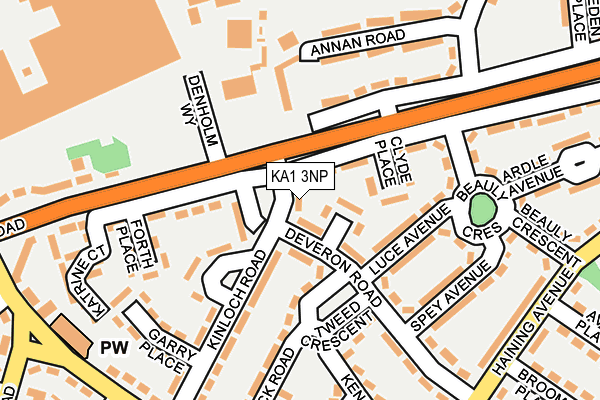 KA1 3NP map - OS OpenMap – Local (Ordnance Survey)