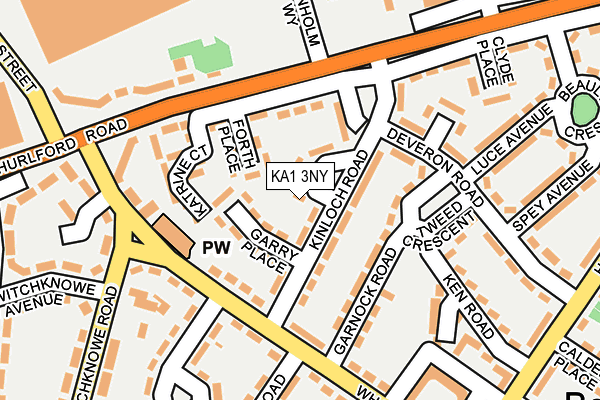 KA1 3NY map - OS OpenMap – Local (Ordnance Survey)