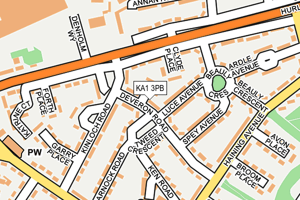 KA1 3PB map - OS OpenMap – Local (Ordnance Survey)