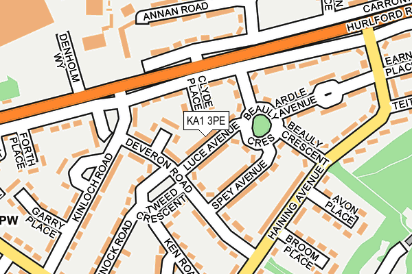 KA1 3PE map - OS OpenMap – Local (Ordnance Survey)