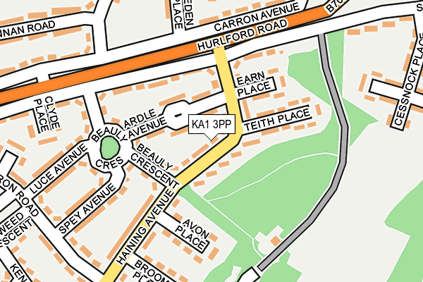 KA1 3PP map - OS OpenMap – Local (Ordnance Survey)