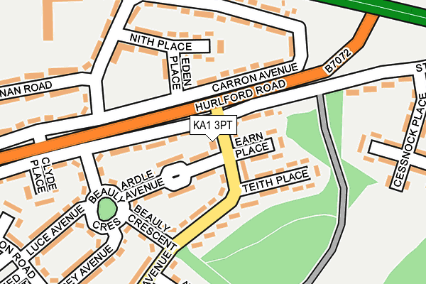 KA1 3PT map - OS OpenMap – Local (Ordnance Survey)