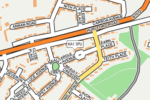 KA1 3PU map - OS OpenMap – Local (Ordnance Survey)