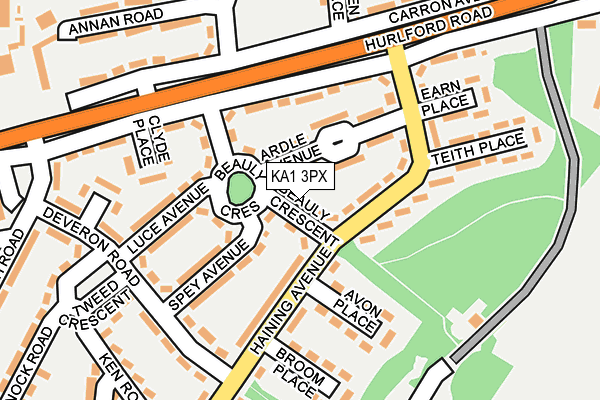 KA1 3PX map - OS OpenMap – Local (Ordnance Survey)