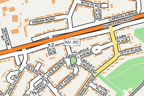 KA1 3PZ map - OS OpenMap – Local (Ordnance Survey)