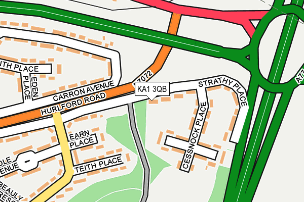 KA1 3QB map - OS OpenMap – Local (Ordnance Survey)