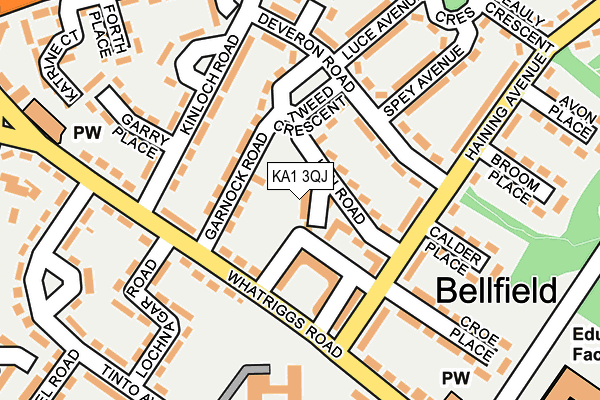 KA1 3QJ map - OS OpenMap – Local (Ordnance Survey)