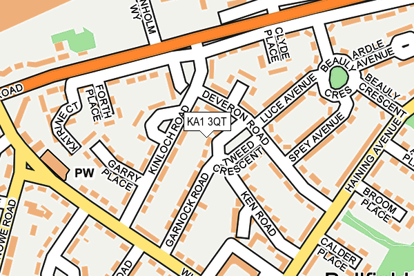 KA1 3QT map - OS OpenMap – Local (Ordnance Survey)