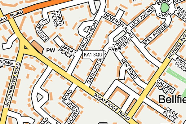 KA1 3QU map - OS OpenMap – Local (Ordnance Survey)