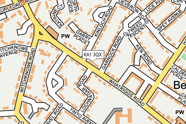 KA1 3QX map - OS OpenMap – Local (Ordnance Survey)