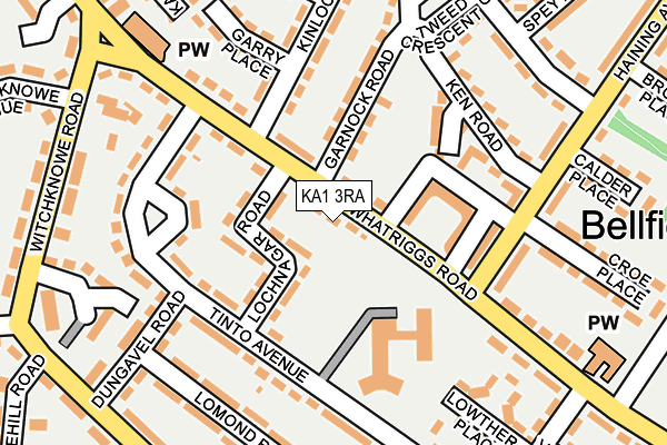 KA1 3RA map - OS OpenMap – Local (Ordnance Survey)