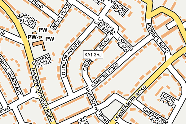 KA1 3RJ map - OS OpenMap – Local (Ordnance Survey)
