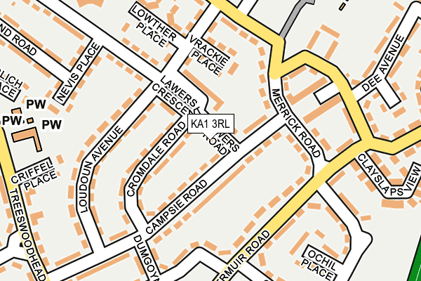 KA1 3RL map - OS OpenMap – Local (Ordnance Survey)