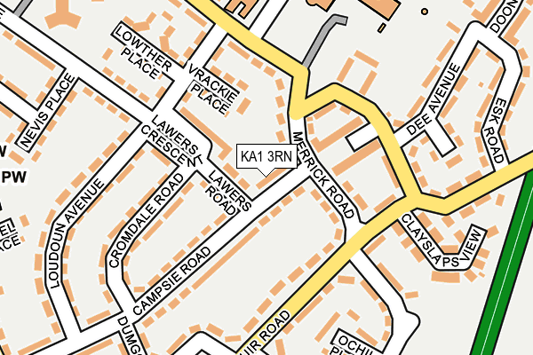 KA1 3RN map - OS OpenMap – Local (Ordnance Survey)