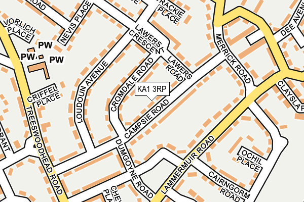 KA1 3RP map - OS OpenMap – Local (Ordnance Survey)
