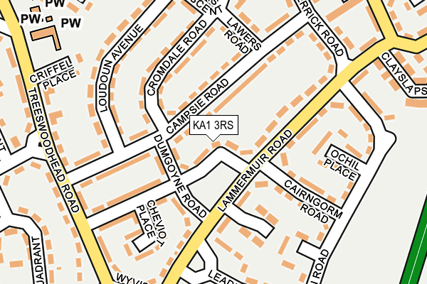 KA1 3RS map - OS OpenMap – Local (Ordnance Survey)