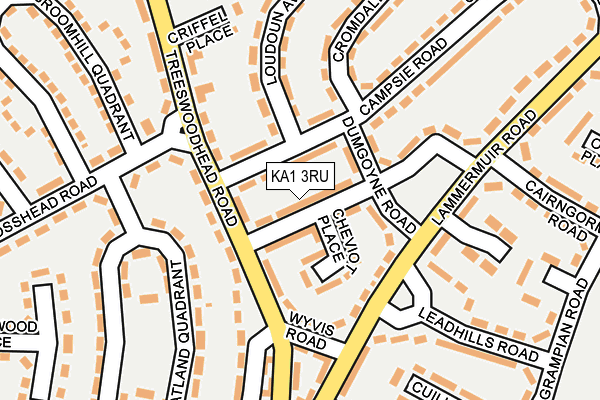 KA1 3RU map - OS OpenMap – Local (Ordnance Survey)