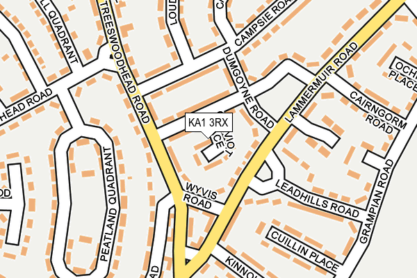 KA1 3RX map - OS OpenMap – Local (Ordnance Survey)